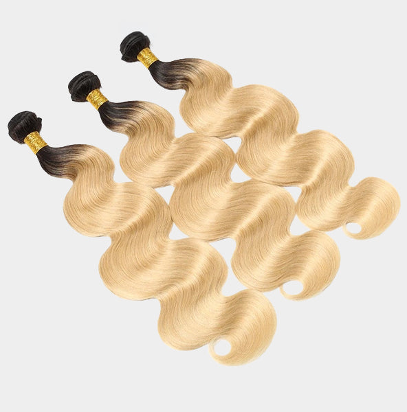 Ombre Blonde Brazilian Body Wave Human Hair Bundles
