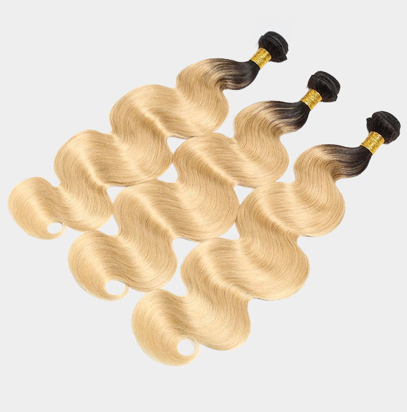 Ombre Blonde Brazilian Body Wave Human Hair Bundles