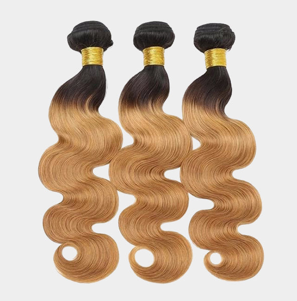 Honey Blonde Ombre Brazilian Body Wave Human Hair Bundles