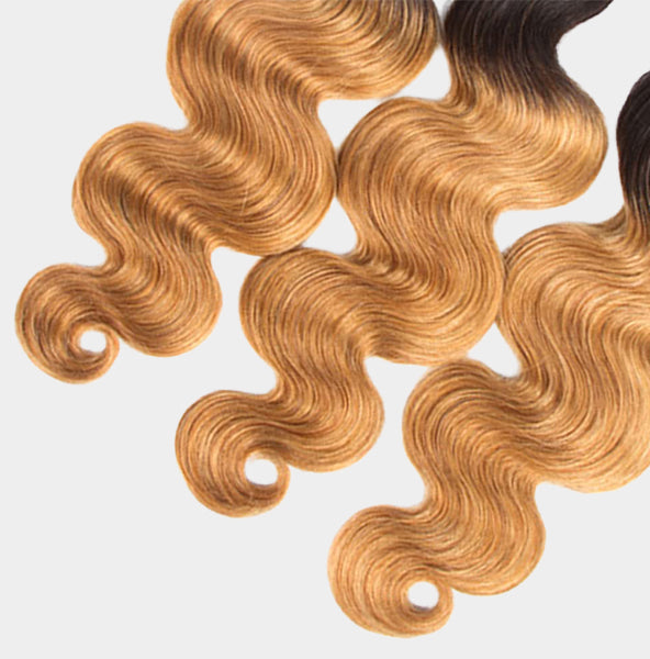 Honey Blonde Ombre Brazilian Body Wave Human Hair Bundles