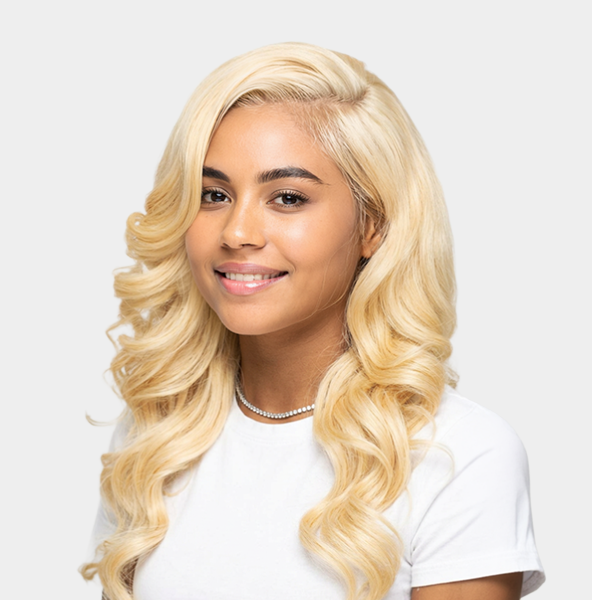 613 Blonde Brazilian Human Hair Bundles with Closure