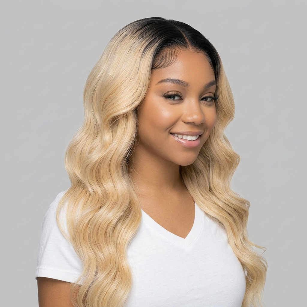 Ombre Blonde Brazilian Body Wave Human Hair Bundles